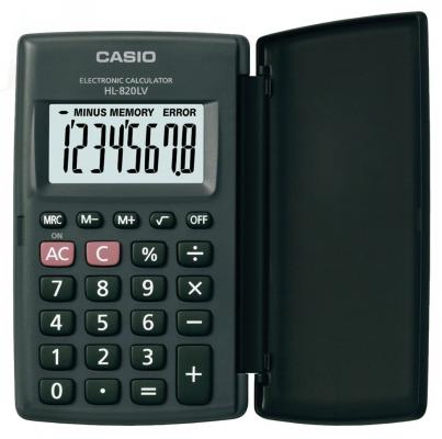 Калькулятор карманный CASIO HL-820LV-BK 8-разрядный черный 250399