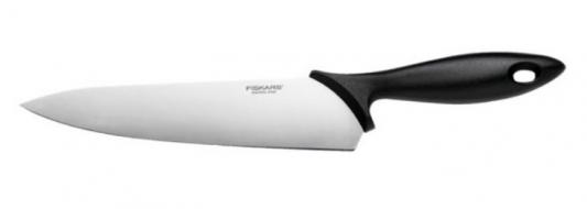 Нож кухонный Fiskars Essential (1023775) стальной разделочный лезв.210мм прямая заточка черный