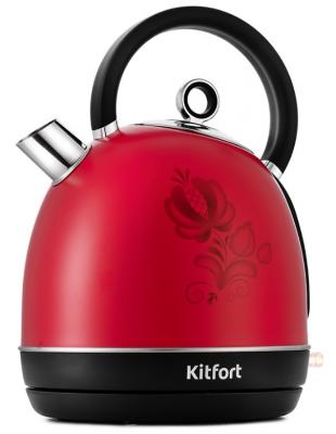 Чайник электрический Kitfort KT-6117-2 1.7л. 2200Вт красный (корпус: металл)