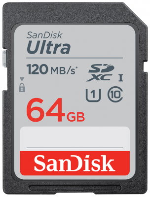 Карта памяти 64GB Sandisk Ultra SDXC CL10 64GB 120MB/s UHS-I SDSDUN4-064G-GN6IN