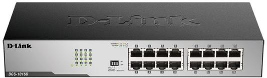Коммутатор D-Link DGS-1016D неуправляемый 16 портов 10/100/1000Base-T