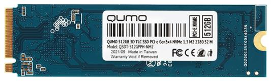 Твердотельный накопитель SSD M.2 512 Gb QUMO Q3DT-512GPPH-NM2 Read 2500Mb/s Write 1900Mb/s 3D NAND TLC