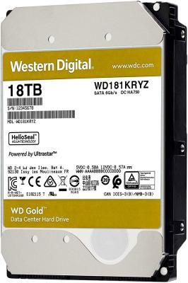 Жёсткий диск 3.5" 18 Тб 7200rpm 512 Western Digital Gold Enterprise Class SATA III (WD181KRYZ)