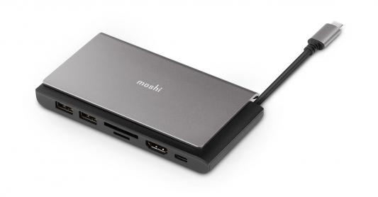 Концентратор USB Type-C Moshi Symbus Mini HDMI 1 Ethernet SD microSD USB 3.1 серый 99MO084275