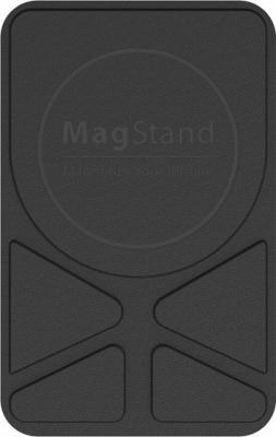 Магнитное крепление-подставка SwitchEasy MagStand Leather Stand для зарядного устройства Apple MagSafe. Совместимо с Apple iPhone 12&11. Внешняя отделка: искусственная кожа (полиуретан). Цвет: черный.