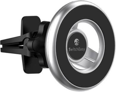 Автомобильный магнитный держатель SwitchEasy MagMount Car Mount для iPhone 12 на вентиляционную решетку. Цвет: серебряный.