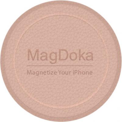 Магнитное крепление SwitchEasy MagDoka Mounting Disc для зарядного устройства Apple MagSafe. Совместим с Apple iPhone 12&11. Внешняя отделка: полиуретан. Цвет: розовый