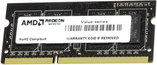 Оперативная память для ноутбука 8Gb (1x8Gb) PC3-10600 1333MHz DDR3 SO-DIMM CL9 AMD R3 Value Series Black R338G1339S2S-U