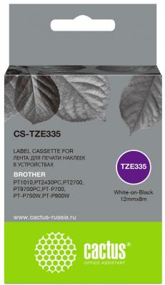 Картридж ленточный Cactus CS-TZE335 белый для Brother 1010/1280/1280VP/2700VP