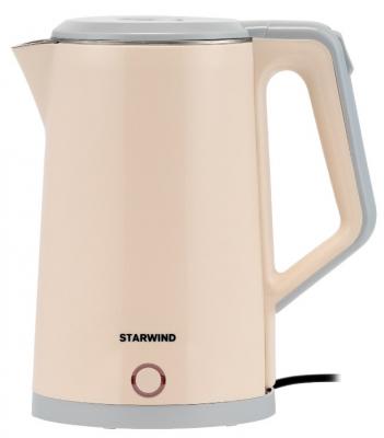 Чайник электрический StarWind SKS2062 1500 Вт бежевый серый 1.7 л пластик