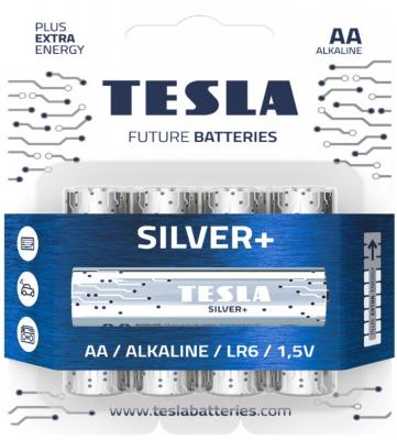 Батарейки Tesla SILVER AA+4ks Alkaline AA (LR06, пальчиковая, блистер) 4 ks блистер /4