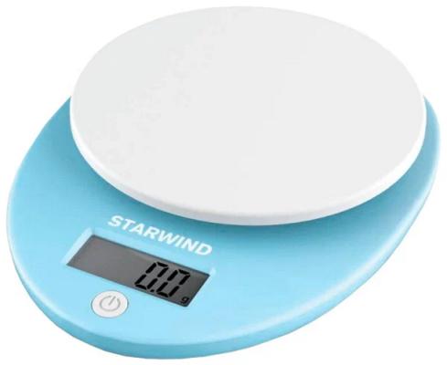 Весы кухонные StarWind SSK2256 голубой