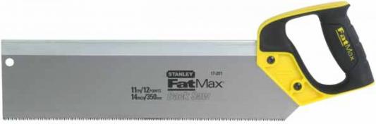 Stanley ножовка по дереву "fatmax jet-cut" с обушком с закаленным зубом 11 х 350мм (2-17-201)