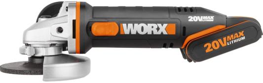Углошлифовальная машина Worx WX800 115 мм 2*2,0Ач, кейс