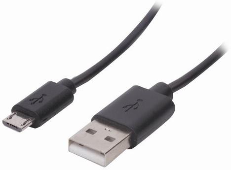 Кабель USB 2.0 microUSB 1м Sonnen 513115 круглый черный
