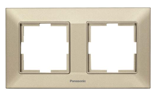 Рамка Panasonic Arkedia Slim WNTF08022BR-RU 2x горизонтальный монтаж пластик бронза (упак.:1шт)