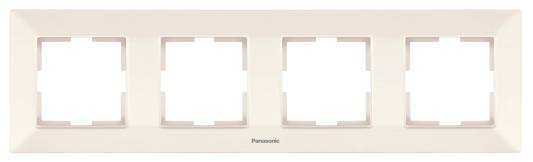 Рамка Panasonic Arkedia Slim WNTF08042BG-RU 4x горизонтальный монтаж пластик бежевый (упак.:1шт)