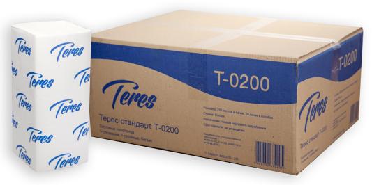 Полотенца бумажные Терес Standart 1-слойные 250 шт Т-0200
