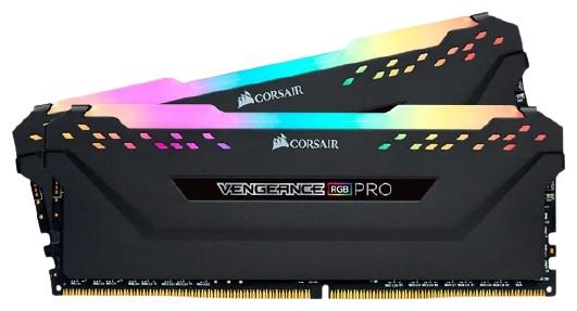 Оперативная память для компьютера 32Gb (2x16Gb) PC4-25600 3200MHz DDR4 DIMM CL16 Corsair Vengeance RGB Pro SL CMH32GX4M2E3200C16