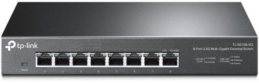 8-port Desktop 2.5G Unmanaged switch, 8 100/1G/2.5G RJ-45 ports, Fanless design, 12V/1.5A DC power supply.