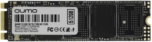 Твердотельный накопитель SSD M.2 512 Gb QUMO Novation Read 560Mb/s Write 540Mb/s 3D NAND TLC Q3DT-512GPGN-M2