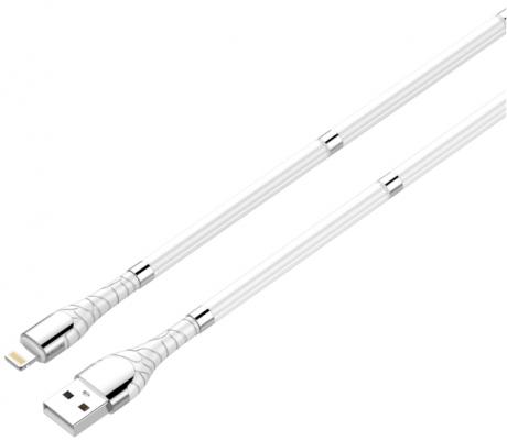 LDNIO LD_B4483 LS511/ USB кабель Lightning/ 1m/ 2.4A/ медь: 86 жил/ Магнитная оплетка/ White