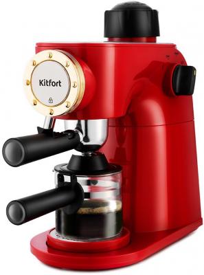 Кофеварка эспрессо Kitfort KT-756 800Вт красный/черный