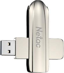 Флешка 128Gb Netac - USB 3.1 серебристый