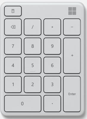 Клавиатура беспроводная Microsoft Number Pad Monza Bluetooth белый
