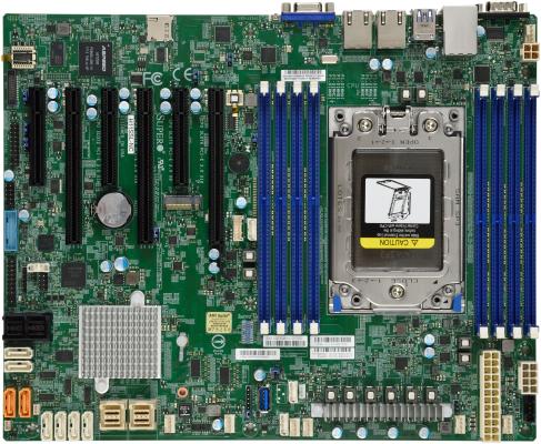 Плата материнская SuperMicro MB Single AMD EPYC™ 7000-Series/Up to 1TB Registered ECC/3 PCI-E 3.0/8 SATA 3.0/Dual Gigabit Ethernet LAN/IPMI