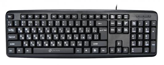 Клавиатура проводная Oklick 180 V2 USB черный