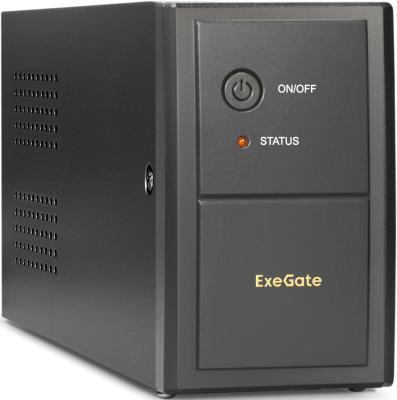 Exegate EP285474RUS ИБП ExeGate Power Back BNB-850.LED.AVR.EURO.RJ.USB <850VA/480W, LED, AVR,2 евророзетки, RJ45/11, USB, Black>