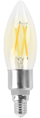 Умная LED лампа филамент GEOZON /E14/C35/5.5W/2200K-5500K/Wi-Fi/AC 220-250В, 50/60Гц/470lm/transparent GSH-SLF02
