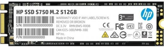 Твердотельный накопитель SSD M.2 512 Gb HP S750 Read 560Mb/s Write 520Mb/s 3D NAND TLC (16L56AA)