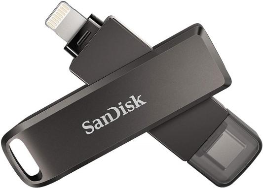 Флешка 256Gb SanDisk iXpand Luxe Lightning USB Type-C черный SDIX70N-256G-GN6NE