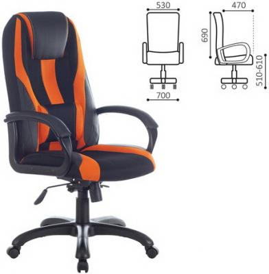 Кресло для геймеров BRABIX "Rapid GM-102" черный/оранжевый