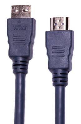 Кабель HDMI 1м Wize CP-HM-HM-1M круглый темно-серый