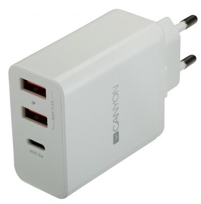 Зарядное устройство Canyon CNE-CHA20W USB-C 3 А белый