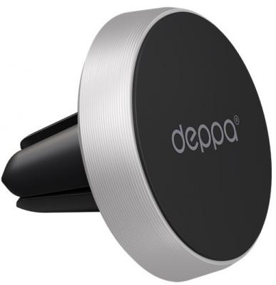 Deppa Автомобильный держатель Mage Mini для смартфонов, магнитный, серебристый.