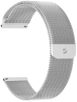 Deppa Ремешок Band Mesh универсальный, 20 mm, нержавеющая сталь, серебристый.