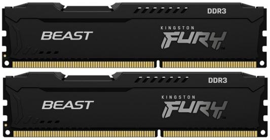 Оперативная память для компьютера 8Gb (2x4Gb) PC3-12800 1600MHz DDR3 DIMM CL10 Kingston FURY Beast Black (KF316C10BBK2/8)