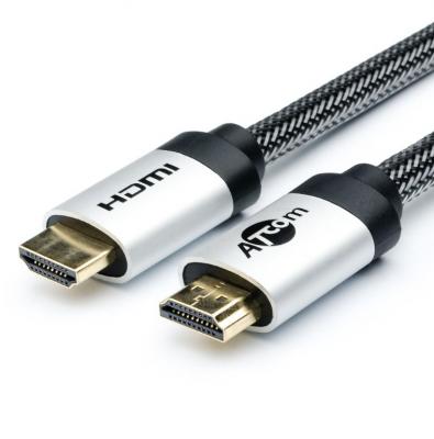 Кабель HDMI 15м Atcom AT5263 круглый серый