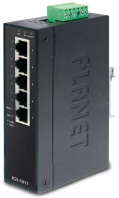 PLANET IP30 Slim type 5-Port Industrial Gigabit Ethernet Switch (-40 to 75 degree C)