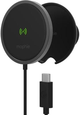 Беспроводное зарядное устройство Mophie Snap Plus Wireless Vent Mount. Цвет черный.