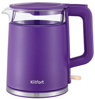 Чайник электрический Kitfort KT-6124-1 1.2л. 2200Вт фиолетовый (корпус: пластик)