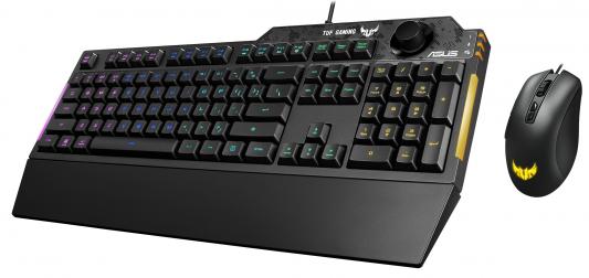 Набор ASUS TUF Gaming Combo K1 & M3 игровая клавиатура и мышь черные (USB, RGB подсветка, Mech-Brane, 7 кнопок, 7000 dpi, 90MP02A0-BCRA00)