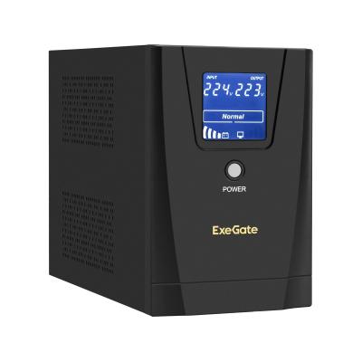 Exegate EP285492RUS ИБП ExeGate SpecialPro Smart LLB-1200.LCD.AVR.C13.RJ.USB <1200VA/750W, LCD, AVR, 6*IEC-C13, RJ45/11, USB, Black>