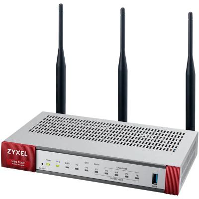 ZYXEL ZyWALL USG FLEX 100W Firewall with 1-year subscriptions (AS, AV, CF, IDP), 2xWAN GE (1xRJ-45 and 1xSFP), 4xLAN / DMZ GE, 802.11a / b / g / n / ac (2 , 4 and 5 GHz), 1xUSB3.0, AP Controller (8/24)