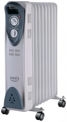 Масляный радиатор Oasis UT-10 1000 Вт термостат серый
