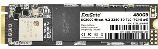 Твердотельный накопитель SSD M.2 480 Gb Exegate Next KC2000TP480 Read 1500Mb/s Write 1100Mb/s 3D NAND TLC (EX282316RUS)